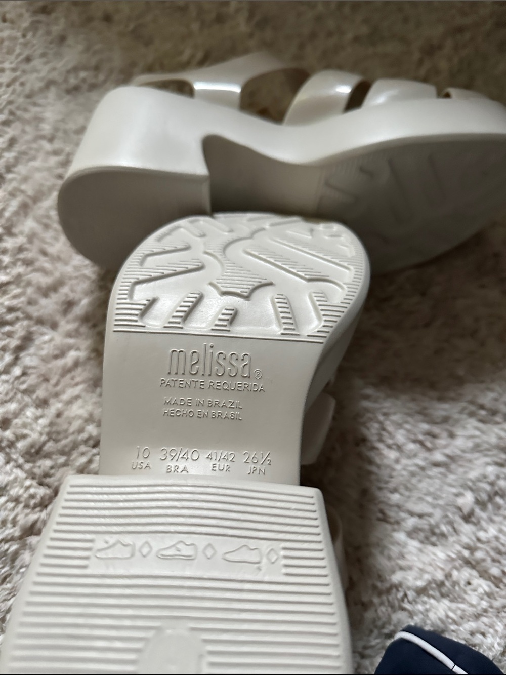 Melissa Cream Platform Jelly Caged Sandals - Picture 5 of 6